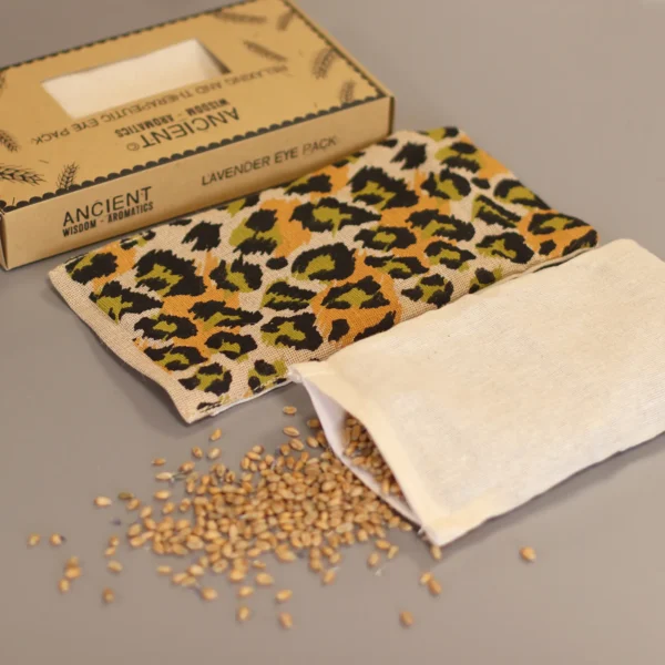 Lavender Natural Cotton and Juco Eye Pillow in Gift Box - Night Leopard - Image 8