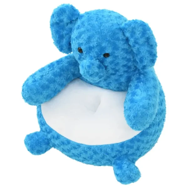 vidaXL Elephant Cuddly Toy Plush Blue - Image 2