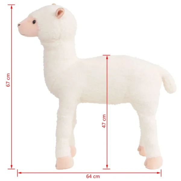 vidaXL Standing Plush Toy Alpaca White XXL - Image 5