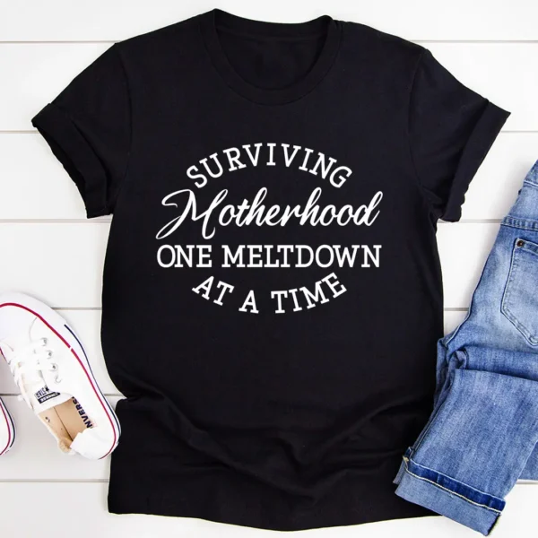 Surviving Motherhood T-Shirt - Image 2