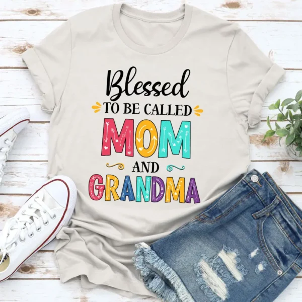 Blessed To Be Called Mom and Grandma T-Shirt - Image 13