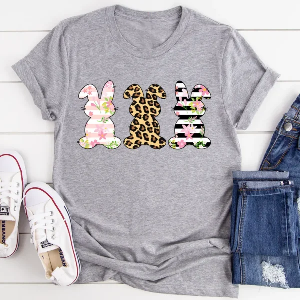 Floral Easter Bunnies T-Shirt