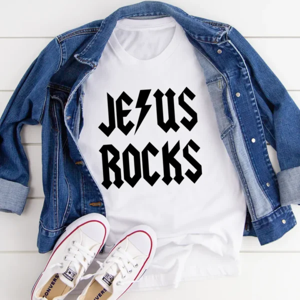 Jesus Rocks T-Shirt - Image 3