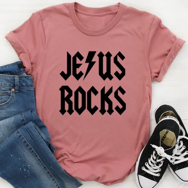 Jesus Rocks T-Shirt - Image 4