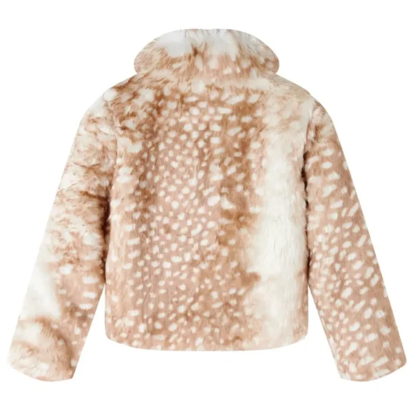 Kids' Coat Faux Fur Cognac 116 - Image 2