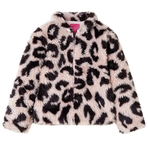 Kids' Coat Faux Fur Light Pink 116