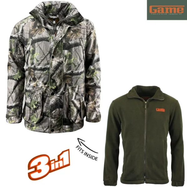 Mens Game EN306 Stealth Shell & Fleece 3in1 Hunting Jacket - Image 3