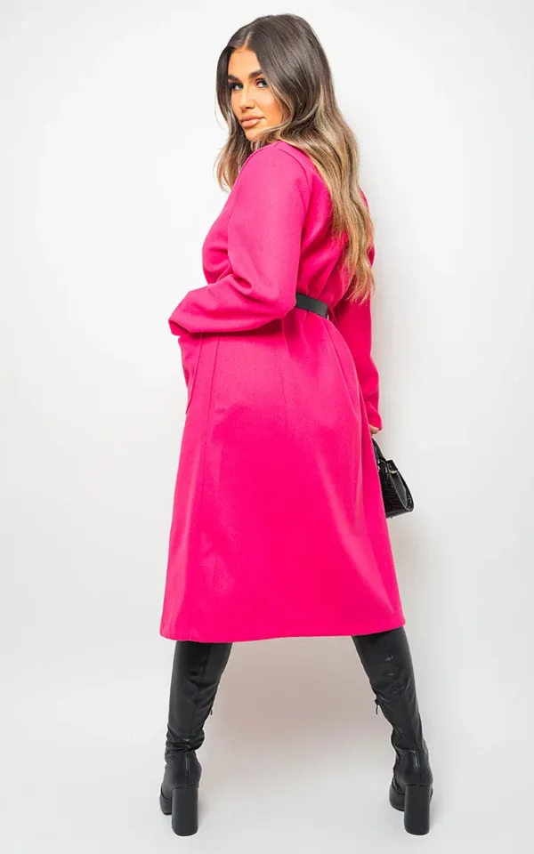 Wrap Belted Long Coat - Image 7