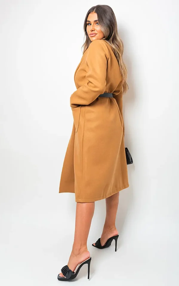 Wrap Belted Long Coat - Image 12