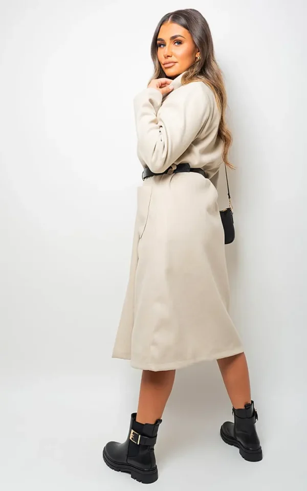 Wrap Belted Long Coat - Image 18