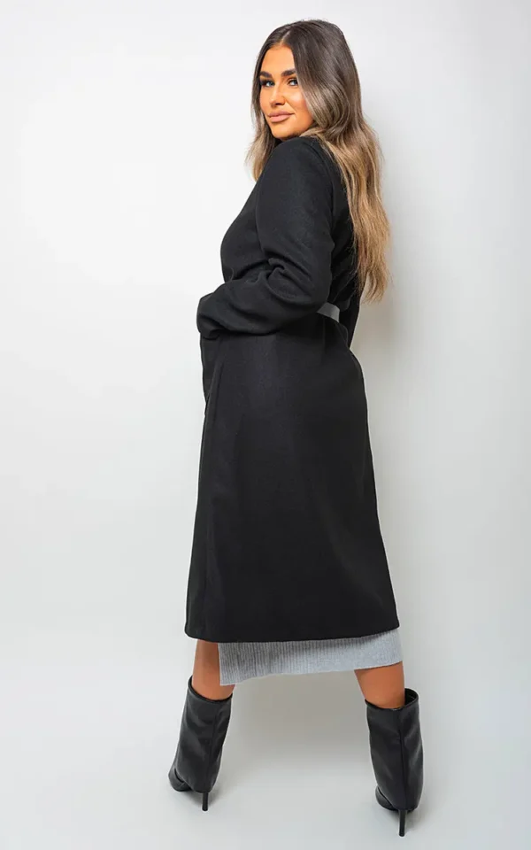 Wrap Belted Long Coat - Image 20