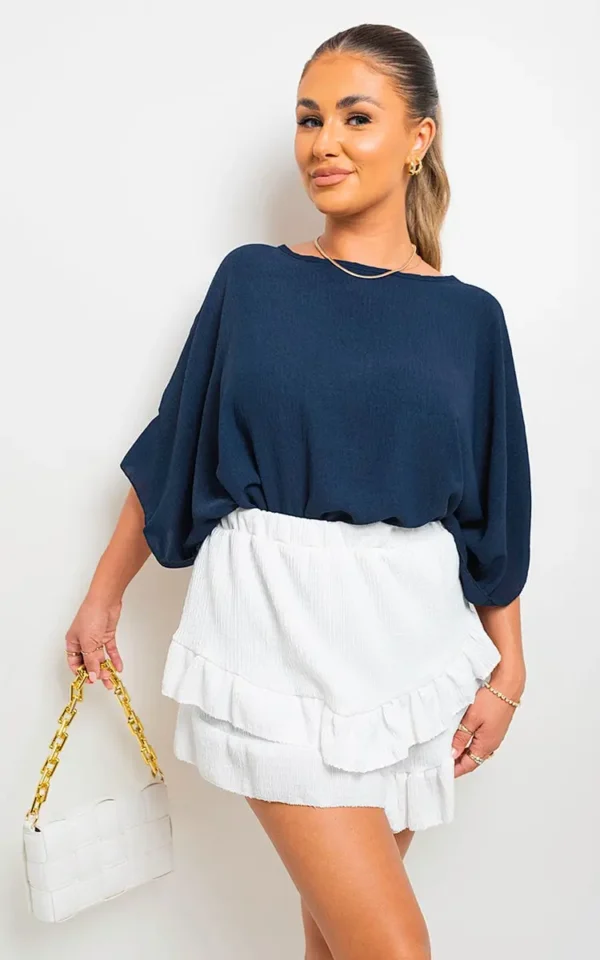 Oversized Batwing Sleeve Casual Tops - Image 4