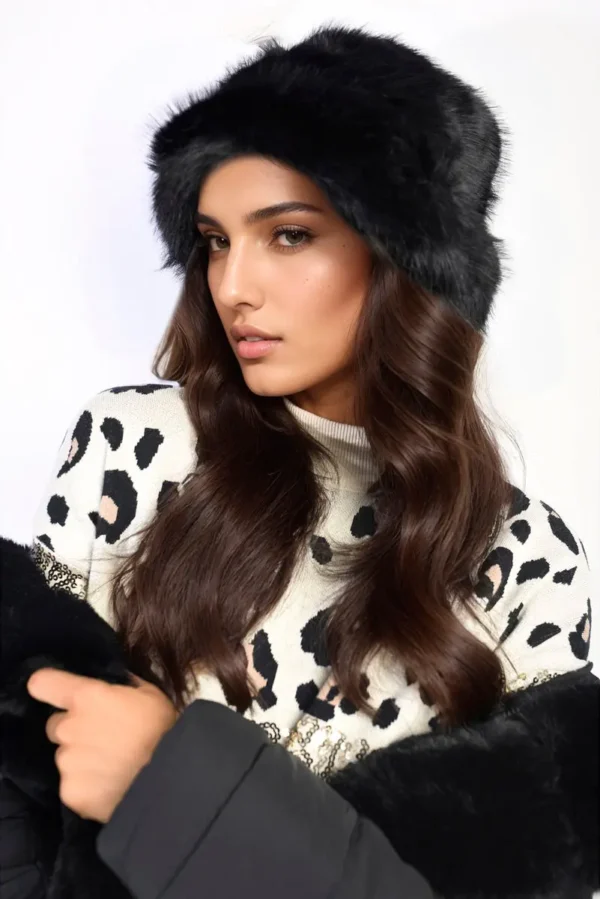 Fluffy Faux Fur Winter Hat - Image 3