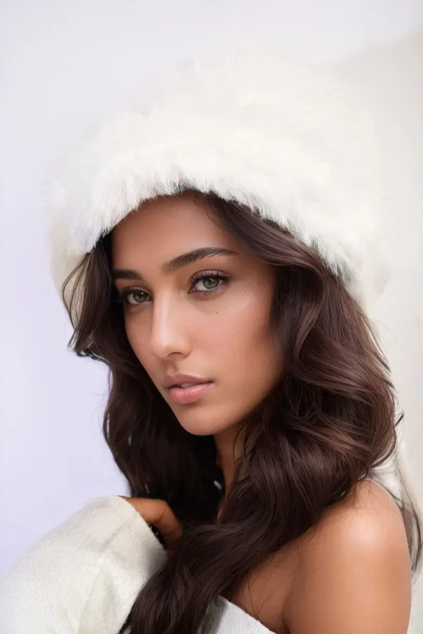 Fluffy Faux Fur Winter Hat - Image 5