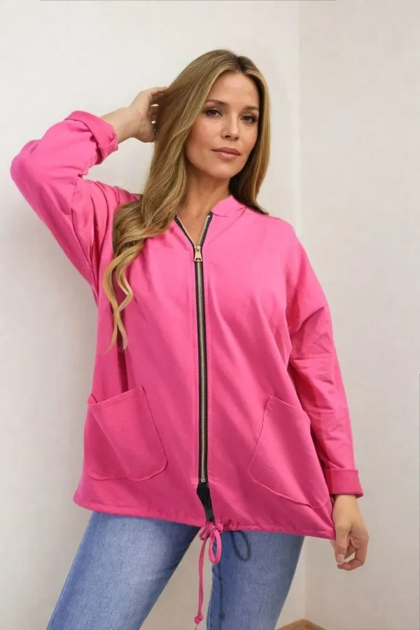 Zip-Up Hooded Jacket with Pockets - Image 12