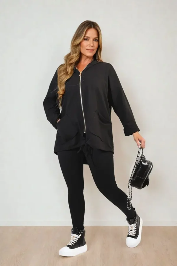 Zip-Up Hooded Jacket with Pockets - Image 20