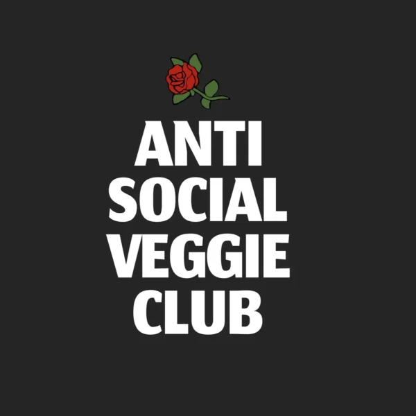 Anti Social Veggie Club - Organic Cotton Hoodie - Image 2