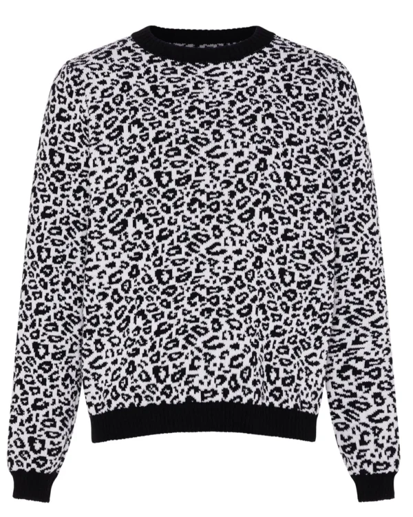 Leopard Wool & Cashmere Knitted Jumper