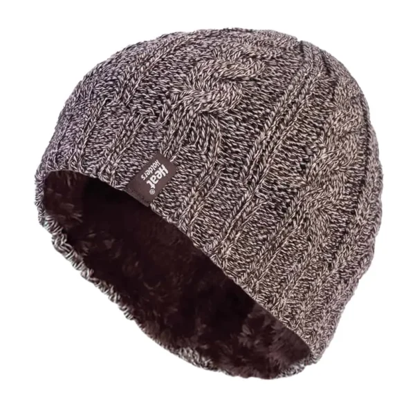 Ladies Cable Knit Thermal Fleece Lined Winter Hat - Image 18