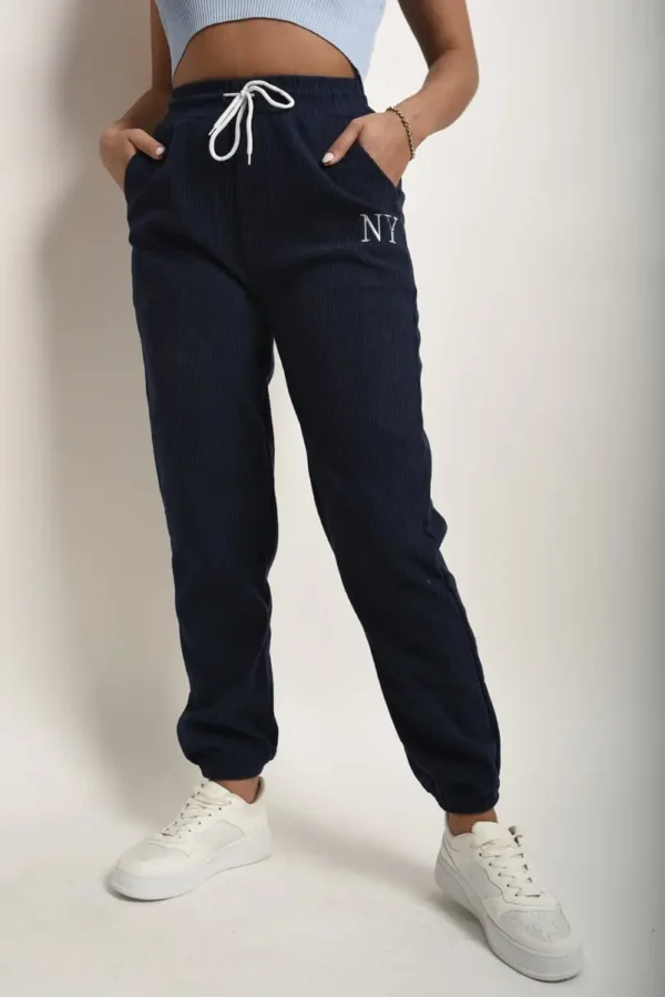 High Waisted Drawstring Trouser with Pockets - Image 3