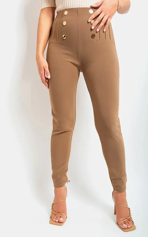 High Waisted Drawstring Trouser with Pockets - Image 21