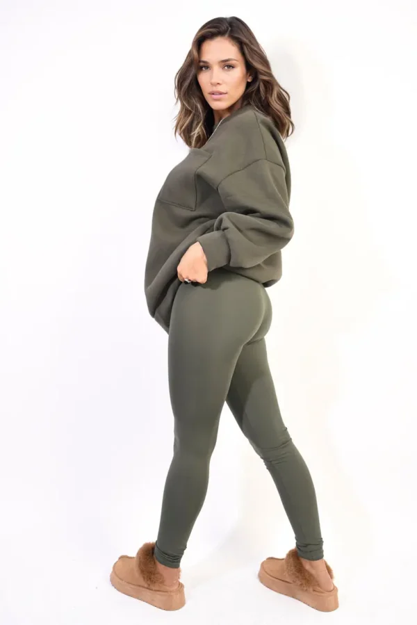 Oversized Pocket Sweatshirt and Leggings Co-ord Set - Image 5