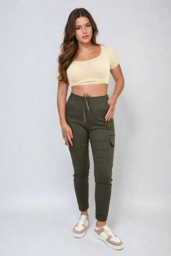 Drawstring Waist Cargo Trouser - Image 16