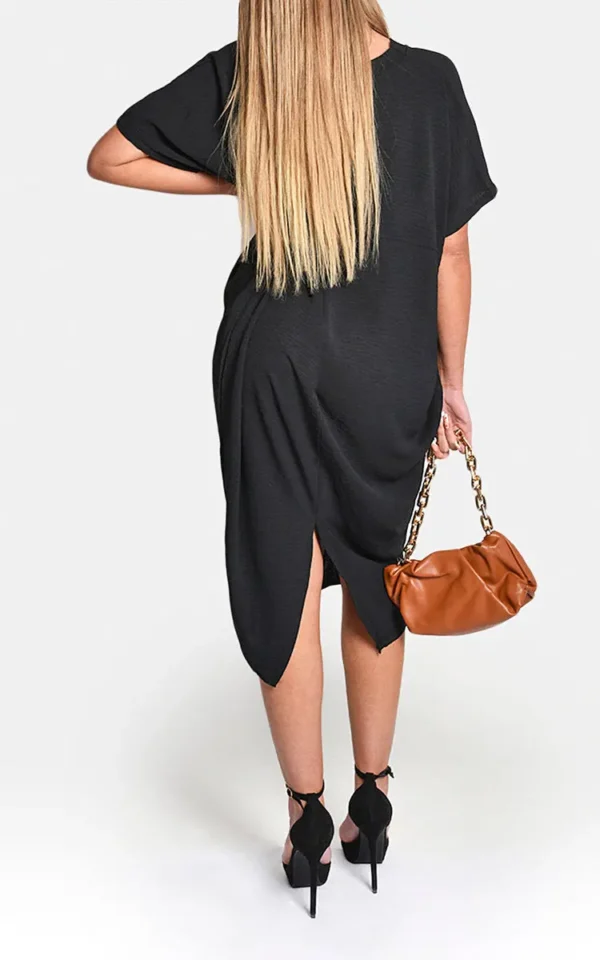 V-Neck Half-Sleeve Midi Dress - Image 17