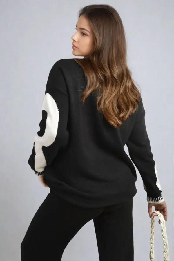 Amour Graphic Long Sleeve Knitted Jumper - Image 2