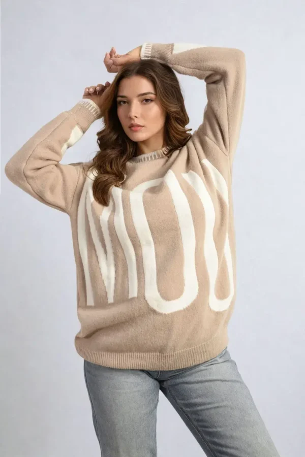 Amour Graphic Long Sleeve Knitted Jumper - Image 7