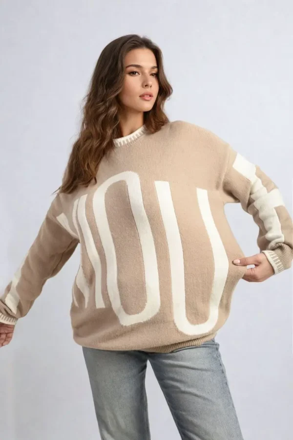 Amour Graphic Long Sleeve Knitted Jumper - Image 8