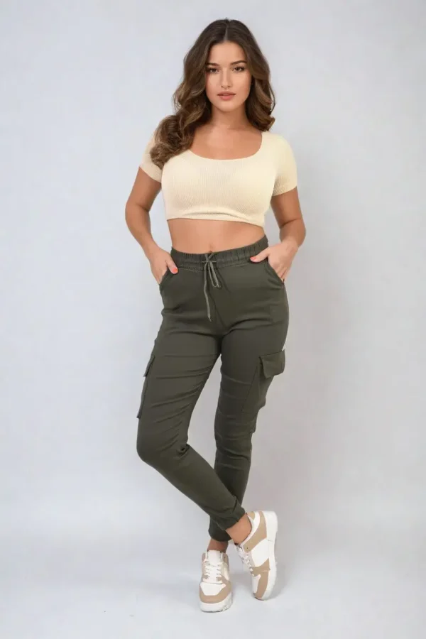 Drawstring Waist Cargo Trouser - Image 19