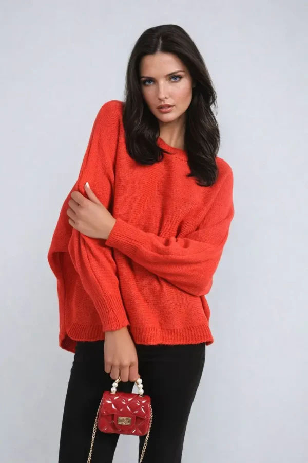 Crew Neck Back Patterned Knitted Jumper - Image 18