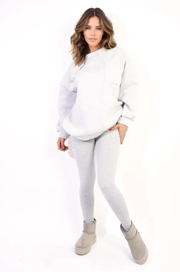 Oversized Pocket Sweatshirt and Leggings Co-ord Set - Image 10