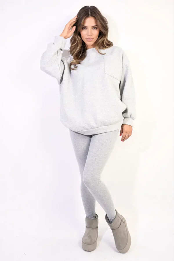 Oversized Pocket Sweatshirt and Leggings Co-ord Set - Image 12