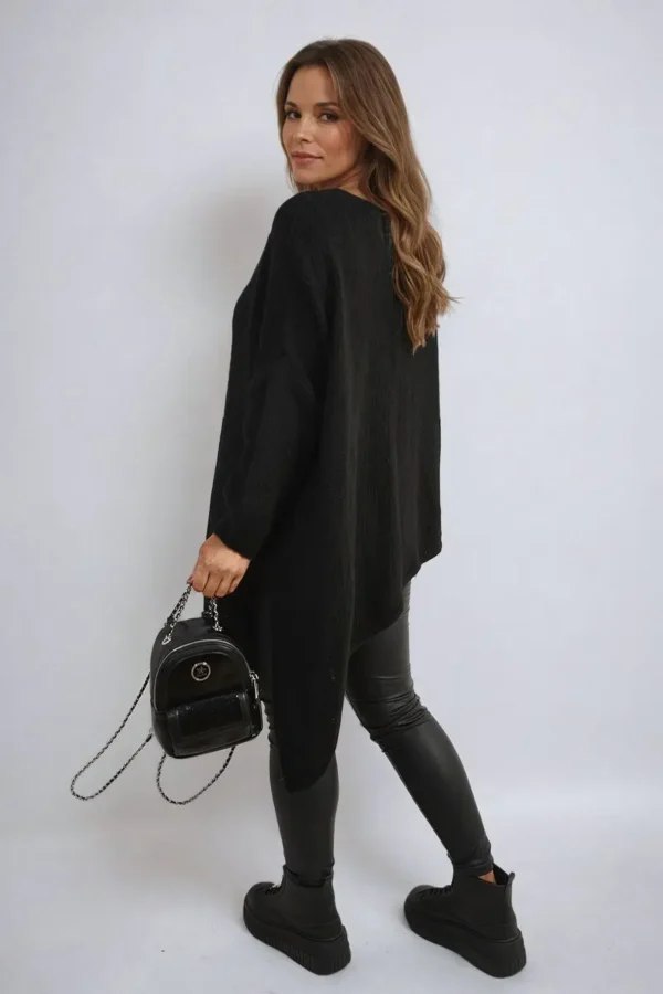 Asymmetric Oversized Knitted Jumper - Image 6