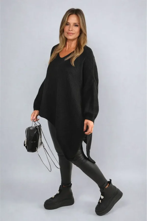 Asymmetric Oversized Knitted Jumper - Image 8