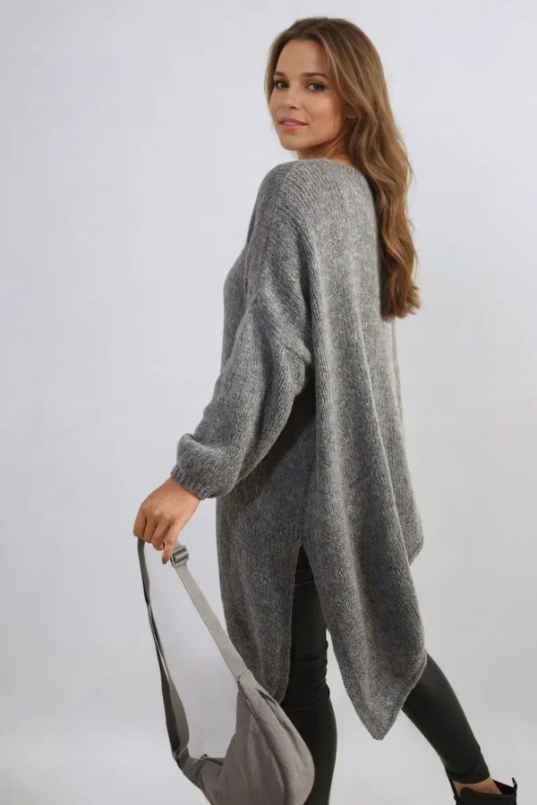 Asymmetric Oversized Knitted Jumper - Image 11