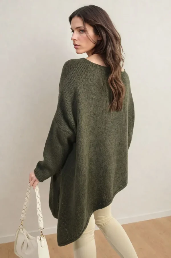 Asymmetric Oversized Knitted Jumper - Image 15