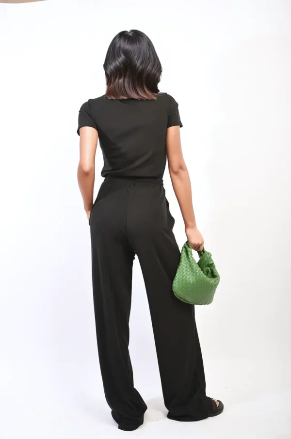 Short Sleeve BodySuit and High Waist Drawstring Trouser Co-ord Set - Image 12