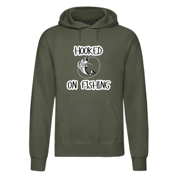 Hooked on Fishing Printed Hoodie