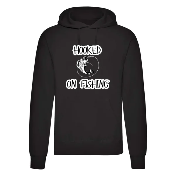 Hooked on Fishing Printed Hoodie - Image 2