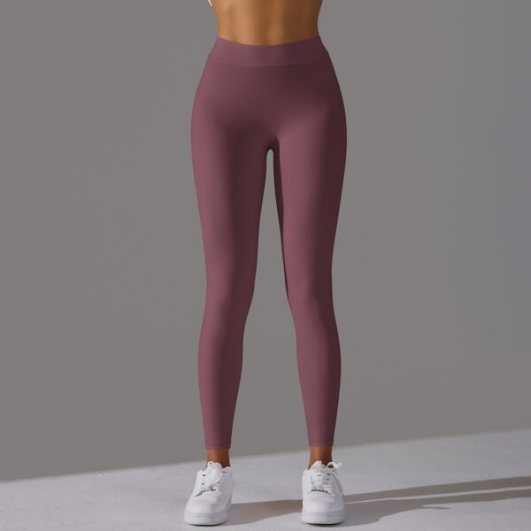 Feel Skin Hip Raise Yoga Pants No Embarrassment Line Leggings High Waist Stretch Fitness Sports Ninth Pants Women