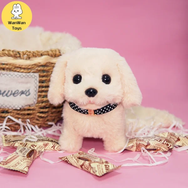 Plush Electric Puppy Simulation Pet Dog Can Walk Teddy Dog â€‹â€‹Golden Retriever Bichon Frize Dog Children Can Bark Run And Rock - Image 12
