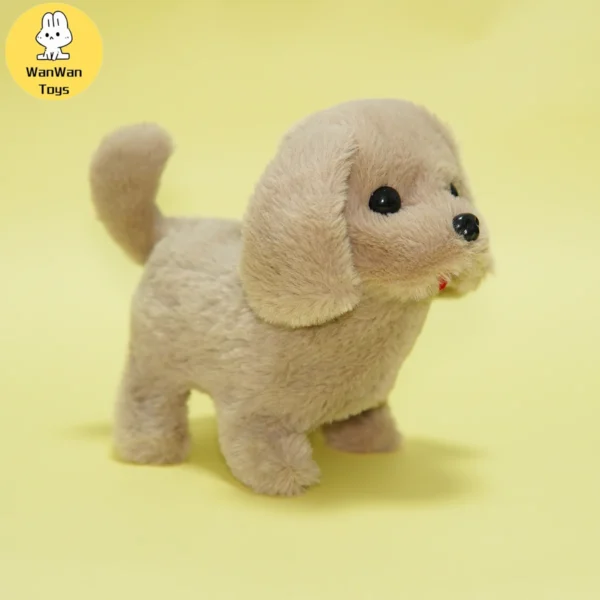 Plush Electric Puppy Simulation Pet Dog Can Walk Teddy Dog â€‹â€‹Golden Retriever Bichon Frize Dog Children Can Bark Run And Rock - Image 4
