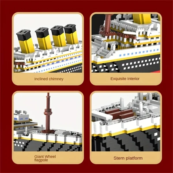 Building block assembly toy Titanic giant boy girl puzzle cruise ship model - Image 3