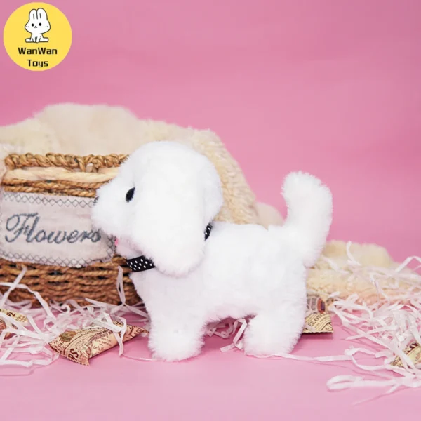 Plush Electric Puppy Simulation Pet Dog Can Walk Teddy Dog â€‹â€‹Golden Retriever Bichon Frize Dog Children Can Bark Run And Rock - Image 7