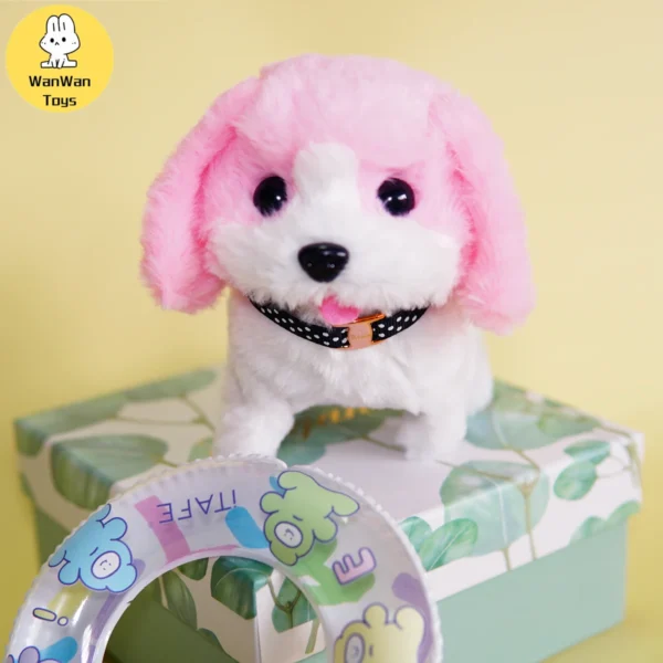 Plush Electric Puppy Simulation Pet Dog Can Walk Teddy Dog â€‹â€‹Golden Retriever Bichon Frize Dog Children Can Bark Run And Rock - Image 8