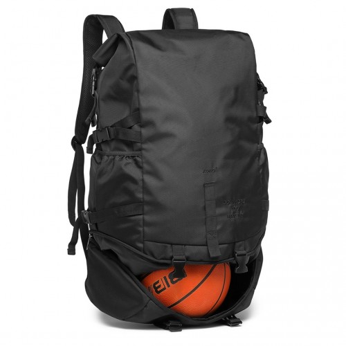 EQ2302 - Kono Large Capacity Basketball Sports Fitness Backpack - Black