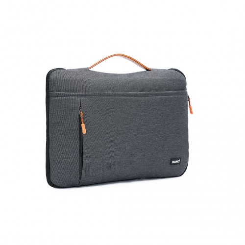 EQ2346L - Kono Streamline Water-Resistant Large Laptop Sleeve With Velvety Interior - Grey